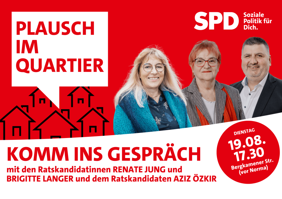 Plausch im Quartier: Bergkamer Str. vor Norma